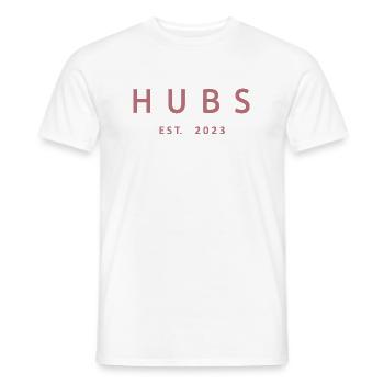 Hubs Est. 2023 Engagement For Groom's Wedding - Men's T-Shirt - white - Front - AI Model Male 178 dark (178cm)