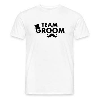 Team groom - T-shirt homme - blanc - Devant - AI Model Male 178 dark (178cm)