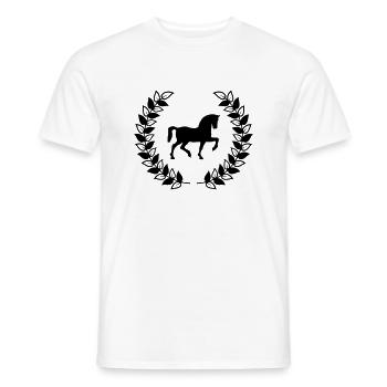 Kranz Pferd - Männer T-Shirt - Weiß - Vorne - AI Model Male 178 dark (178cm)