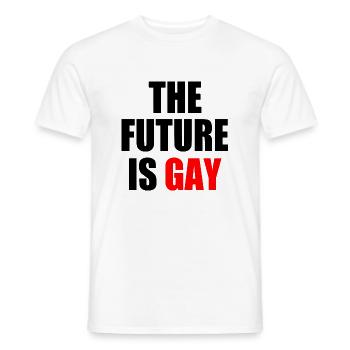 The future is gay - T-shirt homme - blanc - Devant - AI Model Male 178 dark (178cm)