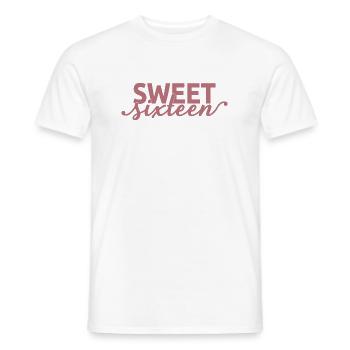 Sweet Sixteen Mignon cadeau de 16 ans - T-shirt homme - blanc - Devant - AI Model Male 178 dark (178cm)