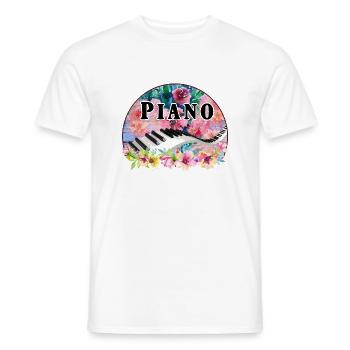 Klavier - Männer T-Shirt - Weiß - Vorne - AI Model Male 178 dark (178cm)