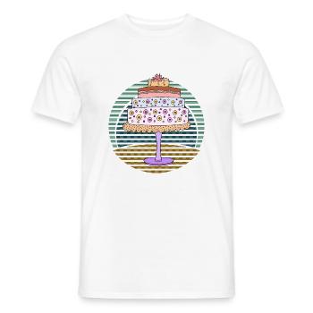 Cake - Men's T-Shirt - white - Front - AI Model Male 178 dark (178cm)