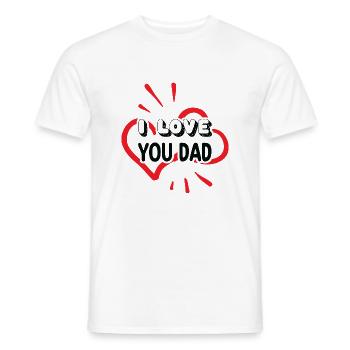 I love you Dad - Men's T-Shirt - white - Front - AI Model Male 178 dark (178cm)