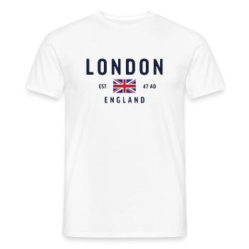 London Eengland Est 47 AD Vintage Classic - Men's T-Shirt - white - Front - AI Model Male 178 dark (178cm)