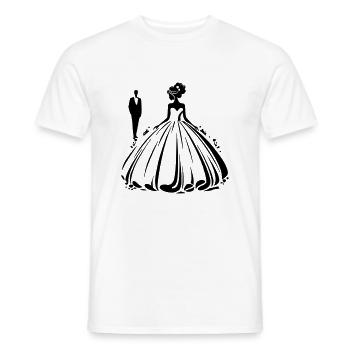 Mariée - T-shirt homme - blanc - Devant - AI Model Male 178 dark (178cm)