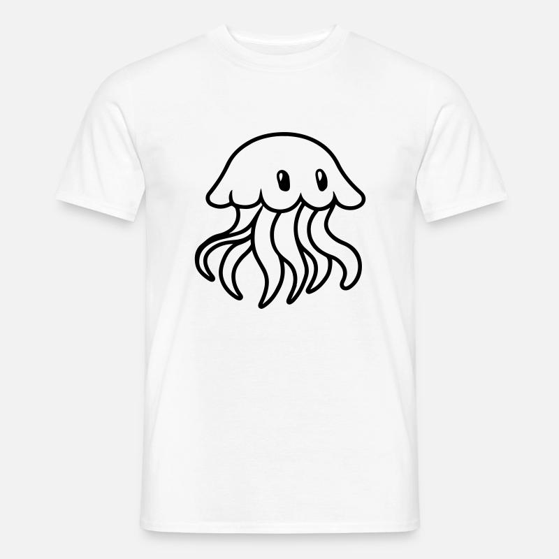 qualle comic - Männer T-Shirt - Weiß