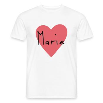 First name Marie Gift - Men's T-Shirt - white - Front - AI Model Male 178 dark (178cm)