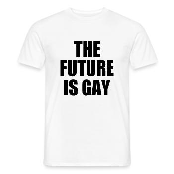 the future is gay - Men's T-Shirt - white - Front - AI Model Male 178 dark (178cm)