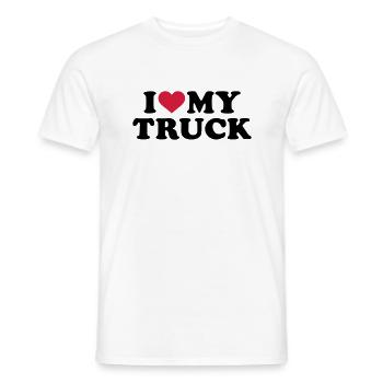 LKW - Männer T-Shirt - Weiß - Vorne - AI Model Male 178 dark (178cm)