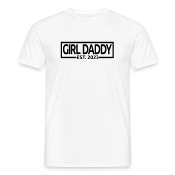 Girl Daddy Est. 2023 Baby Shower Schwangerschaft Enthüllung - Männer T-Shirt - Weiß - Vorne - AI Model Male 178 dark (178cm)