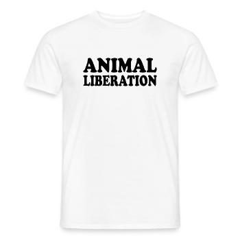 Animal liberation - T-shirt homme - blanc - Devant - AI Model Male 178 dark (178cm)