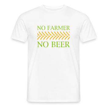 pas d’agriculteur pas de protestation des producteurs de bière Blocus de la manifestation des agriculteurs - T-shirt homme - blanc - Devant - AI Model Male 178 dark (178cm)