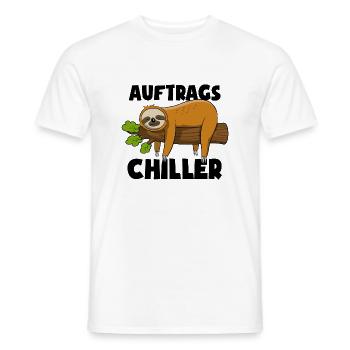 Faultier - Auftrags Chiller - Faulenzen Geschenk - Männer T-Shirt - Weiß - Vorne - AI Model Male 178 dark (178cm)