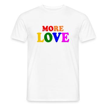 More love - Männer T-Shirt - Weiß - Vorne - AI Model Male 178 dark (178cm)