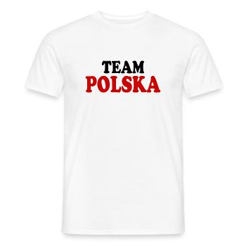 Polska - Men's T-Shirt - white - Front - AI Model Male 178 dark (178cm)