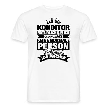 Konditor Geschenke - Männer T-Shirt - Weiß - Vorne - AI Model Male 178 dark (178cm)