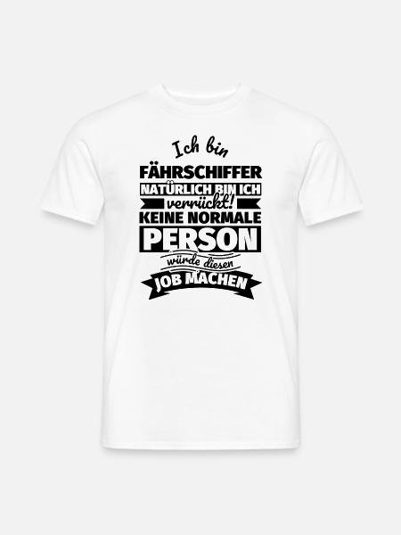 Fährschiffer Geschenke - Männer T-Shirt - Weiß