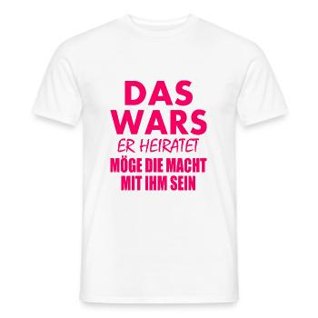 Das wars er heiratet - Männer T-Shirt - Weiß - Vorne - AI Model Male 178 dark (178cm)