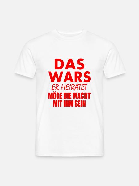 Das wars er heiratet - Männer T-Shirt - Weiß