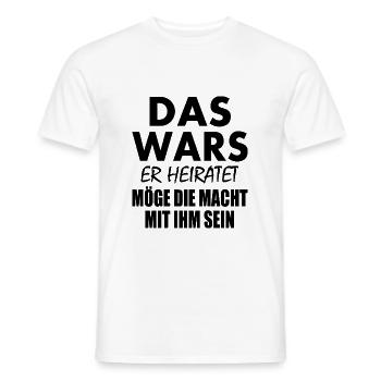 Das wars er heiratet - Männer T-Shirt - Weiß - Vorne - AI Model Male 178 dark (178cm)