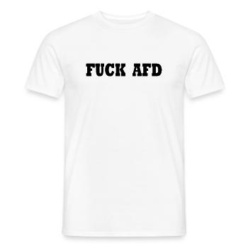 Fuck afd - Men's T-Shirt - white - Front - AI Model Male 178 dark (178cm)