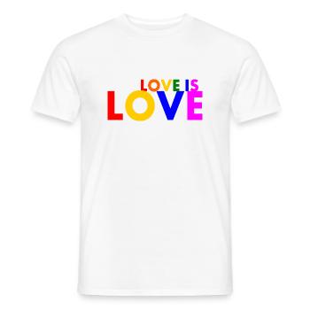 Love is love - Men's T-Shirt - white - Front - AI Model Male 178 dark (178cm)