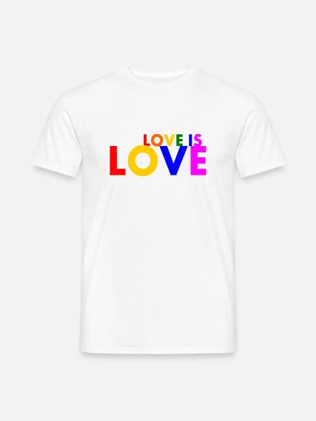 Love is love - Männer T-Shirt - Weiß