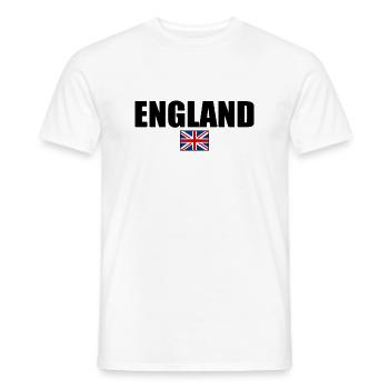 England - Men's T-Shirt - white - Front - AI Model Male 178 dark (178cm)