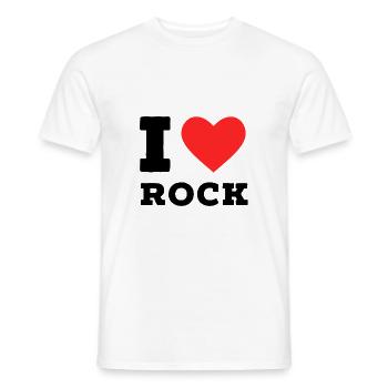 I love rock - Men's T-Shirt - white - Front - AI Model Male 178 dark (178cm)