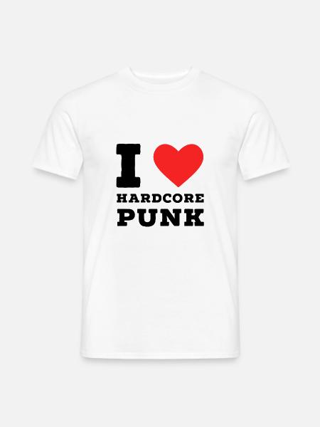 Ich liebe Hardcore Punk - Männer T-Shirt - Weiß