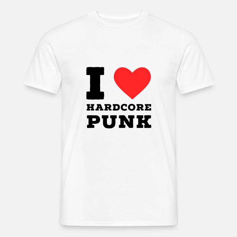 Ich liebe Hardcore Punk - Männer T-Shirt - Weiß