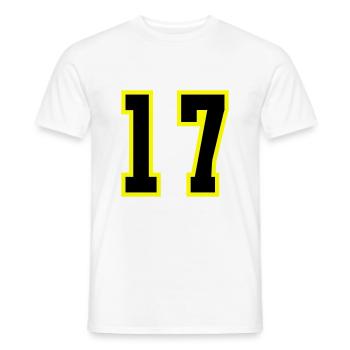 17 Number Leotard - Men's T-Shirt - white - Front - AI Model Male 178 dark (178cm)
