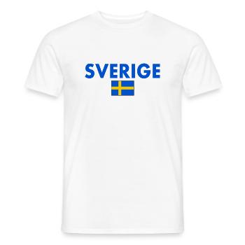 sverige - T-shirt homme - blanc - Devant - AI Model Male 178 dark (178cm)
