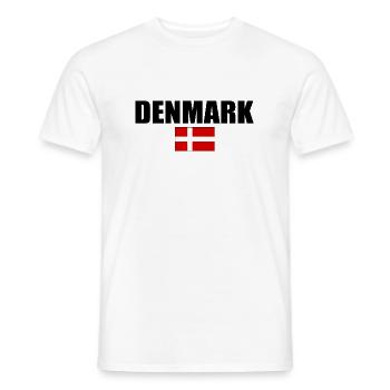 Denmark - Men's T-Shirt - white - Front - AI Model Male 178 dark (178cm)