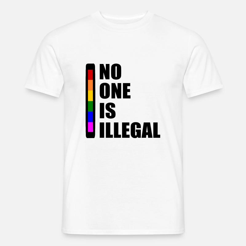 No one is illegal - Männer T-Shirt - Weiß