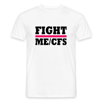 Me/cfs - fight me/cfs - T-shirt homme - blanc - Devant - AI Model Male 178 dark (178cm)