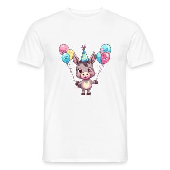 Esel Geburtstag Baby - Männer T-Shirt - Weiß - Vorne - AI Model Male 178 dark (178cm)