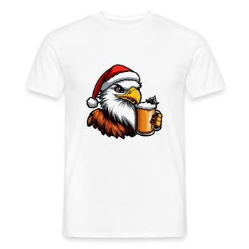 Adler Bier Xmas Weihnachten - Männer T-Shirt - Weiß - Vorne - AI Model Male 178 dark (178cm)