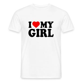 I love my girl - Männer T-Shirt - Weiß - Vorne - AI Model Male 178 dark (178cm)