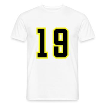 19 Number Leotard - Men's T-Shirt - white - Front - AI Model Male 178 dark (178cm)