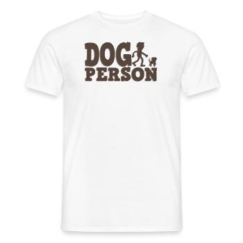 T-shirt Motif cadeau pour chien, type humain - T-shirt homme - blanc - Devant - AI Model Male 178 dark (178cm)