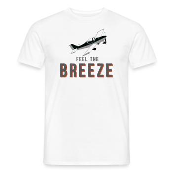 Ultralight pilot pilot "Feel the Breeze" - Men's T-Shirt - white - Front - AI Model Male 178 dark (178cm)