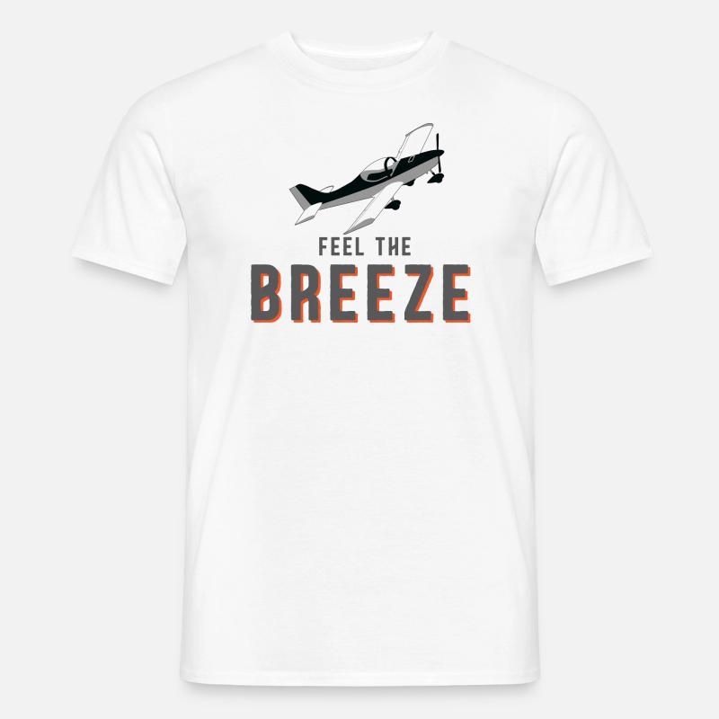 Ultralight pilot pilot "Feel the Breeze" - Men’s T-shirt - white