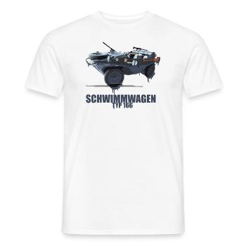 Schwimmwagen Typ 166 - Couleurs - T-shirt homme - blanc - Devant - AI Model Male 178 dark (178cm)