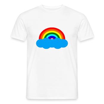 Regenbogen - Männer T-Shirt - Weiß - Vorne - AI Model Male 178 dark (178cm)