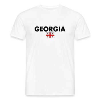 Georgia - Men's T-Shirt - white - Front - AI Model Male 178 dark (178cm)