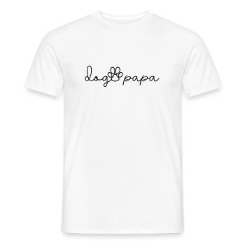 Dog Papa - Mignon Dog Paw Drôle Dog Lover Papa Cadeau - T-shirt homme - blanc - Devant - AI Model Male 178 dark (178cm)