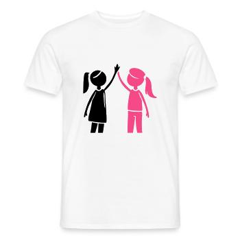 Freundschaft Mädchen Beste Freundin - Männer T-Shirt - Weiß - Vorne - AI Model Male 178 dark (178cm)