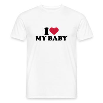 I love my Baby - T-shirt homme - blanc - Devant - AI Model Male 178 dark (178cm)